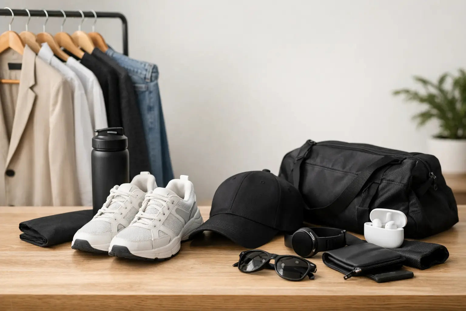 Capsule Wardrobe With Sporty Accessories
