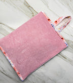 Multi-Functional Zipper Towel Bag – Waterproof Makeup & Travel Organizer with Handle | Floral Pink