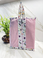 Multi-Functional Zipper Towel Bag – Waterproof Makeup & Travel Organizer with Handle | Floral Pink