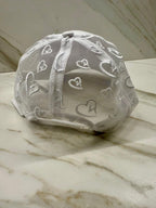 White heart mesh baseball cap – Embroidered mesh Trucker Hat